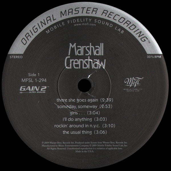 Crenshaw, Marshall - Marshall Crenshaw (Vinyl, VG+) (Vinyl LP)