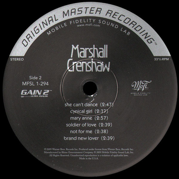 Crenshaw, Marshall - Marshall Crenshaw (Vinyl, VG+) (Vinyl LP)