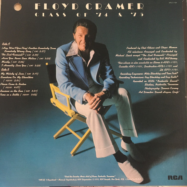Cramer, Floyd - Class Of 74 & 75 (VG+) (Vinyl LP)