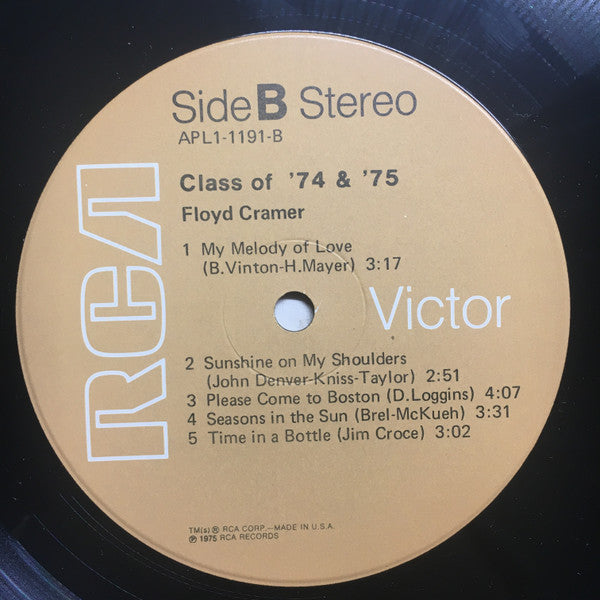 Cramer, Floyd - Class Of 74 & 75 (VG+) (Vinyl LP)