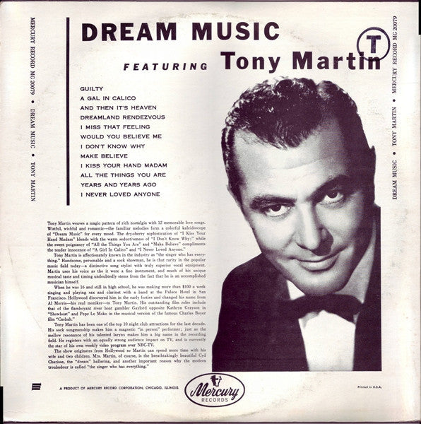 Martin, Tony - Dream Music (VG) (Vinyl LP)
