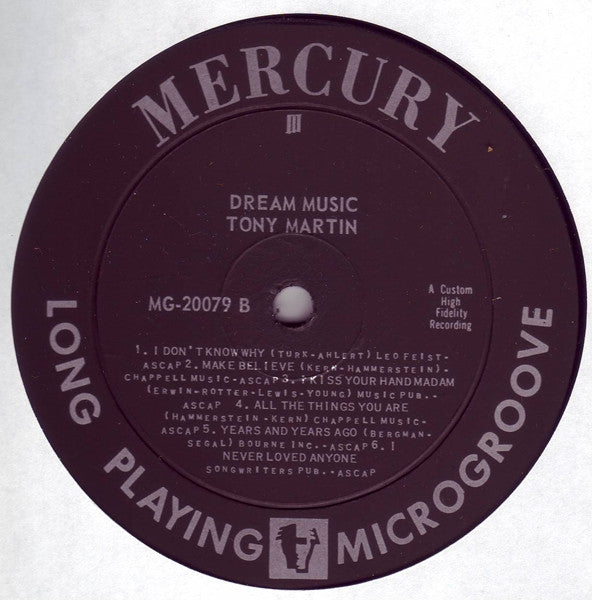 Martin, Tony - Dream Music (VG) (Vinyl LP)