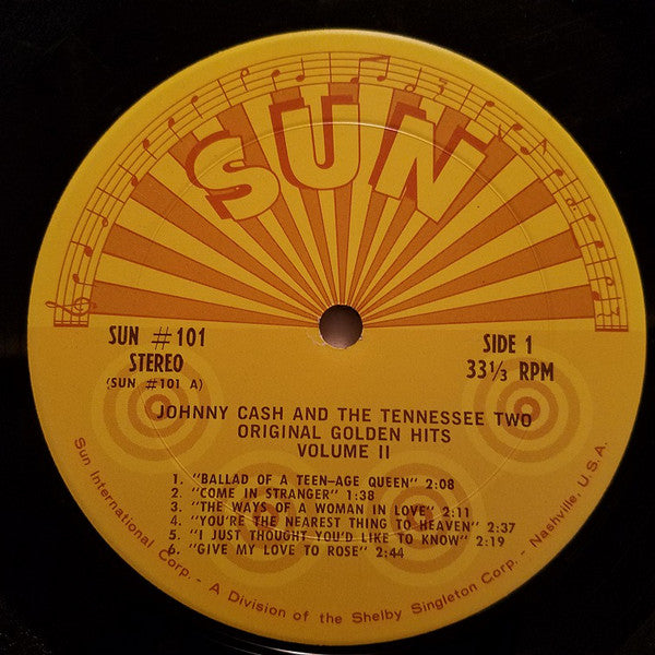 Cash, Johnny And The Tennessee Two - Original Golden Hits Volume II (Vinyl, VG+) (Vinyl LP)