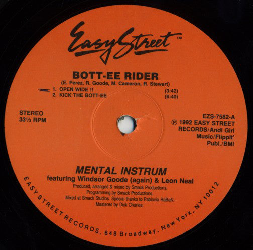Mental Instrum Featuring Windsor Goode & Leon Neal - Bott-ee Rider (VG) (Vinyl LP)