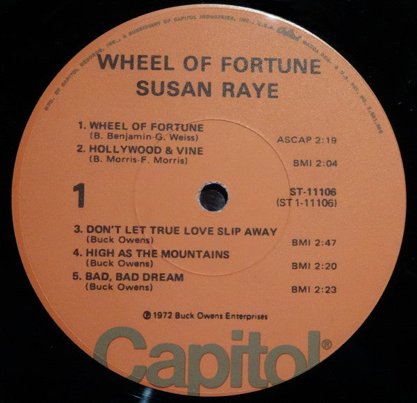 Raye, Susan - Wheel Of Fortune (VG+) (Vinyl LP)