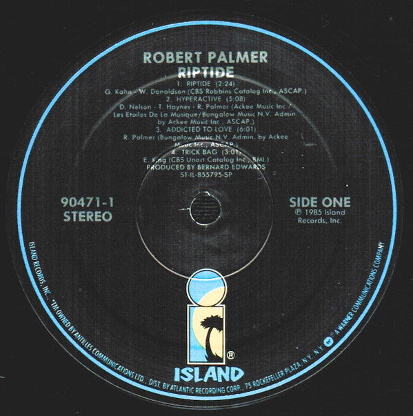 Palmer, Robert - Riptide (Vinyl, VG+) (Vinyl LP)
