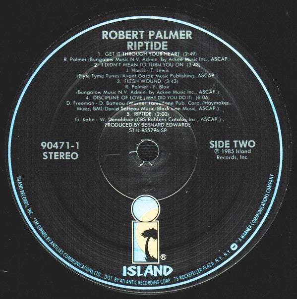 Palmer, Robert - Riptide (Vinyl, VG+) (Vinyl LP)