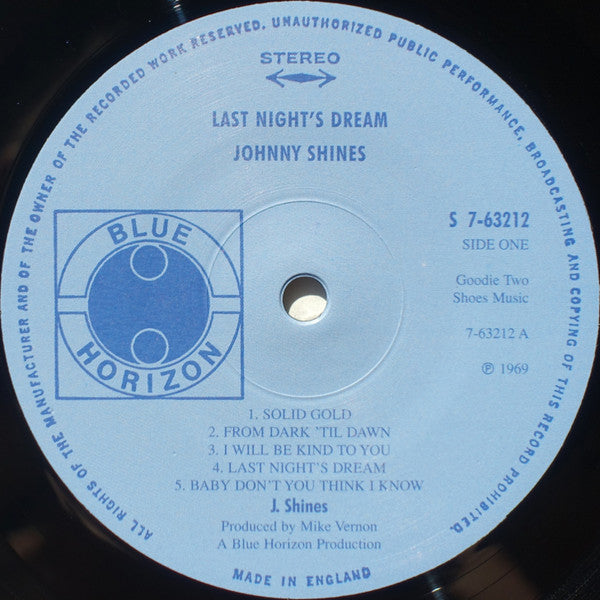 Shines, Johnny - Last Night's Dream (Vinyl, NM or M-) (Vinyl LP)