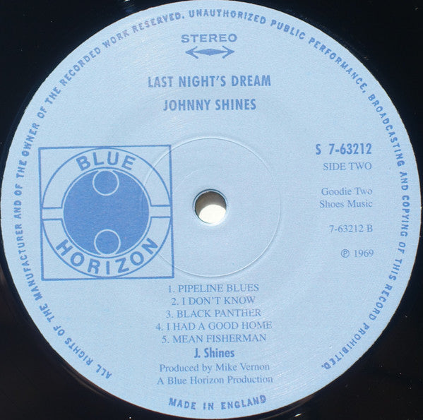 Shines, Johnny - Last Night's Dream (Vinyl, NM or M-) (Vinyl LP)