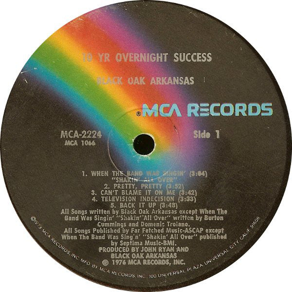 Black Oak Arkansas - 10yr Overnight Success (VG+) (Vinyl LP)