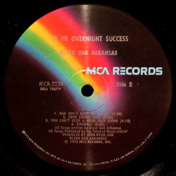 Black Oak Arkansas - 10yr Overnight Success (VG+) (Vinyl LP)