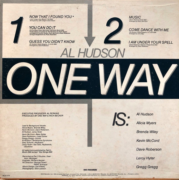 One Way Featuring Al Hudson - One Way Featuring Al Hudson (NM or M-) (Vinyl LP)