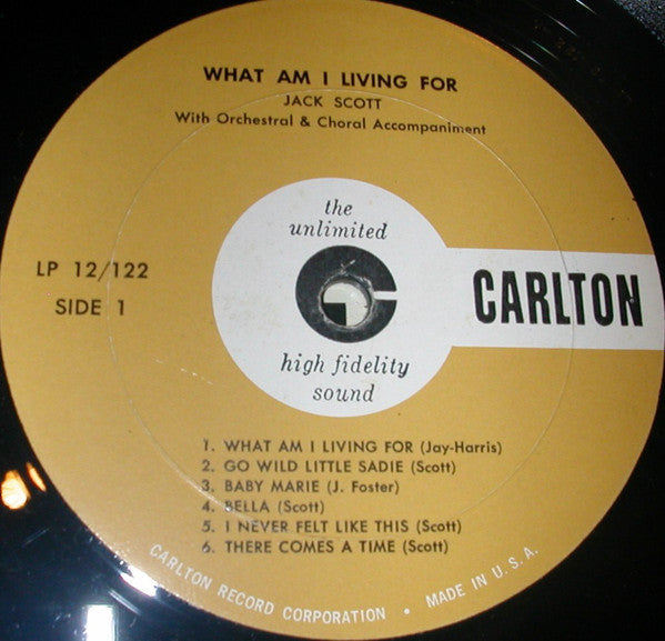 Scott, Jack - What Am I Living For! (G+) (Vinyl LP)