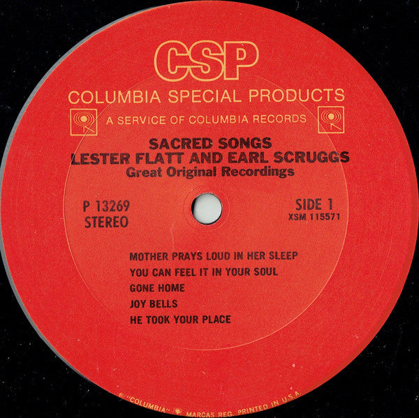 Flatt, Lester And Earl Scruggs - Sacred Songs (VG+) (Vinyl LP)