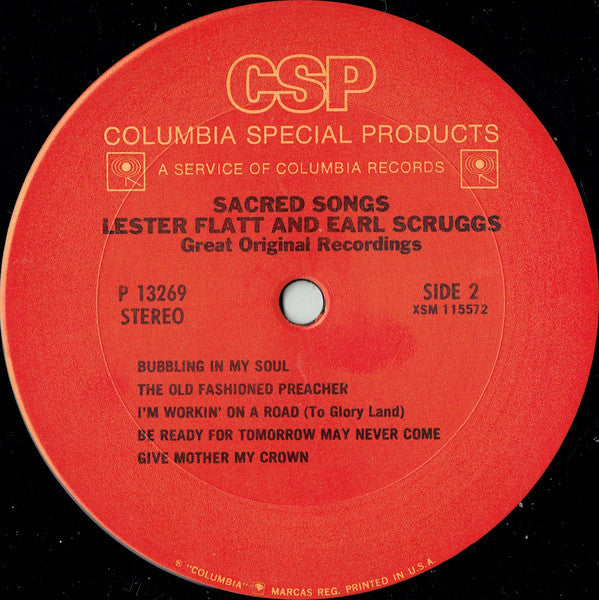 Flatt, Lester And Earl Scruggs - Sacred Songs (VG+) (Vinyl LP)