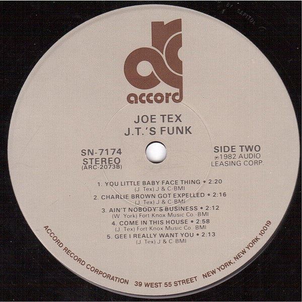 Tex, Joe - J.T.'s Funk (Vinyl, VG+) (Vinyl LP)