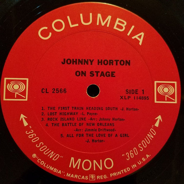 Horton, Johnny - Johnny Horton On Stage (VG) (Vinyl LP)