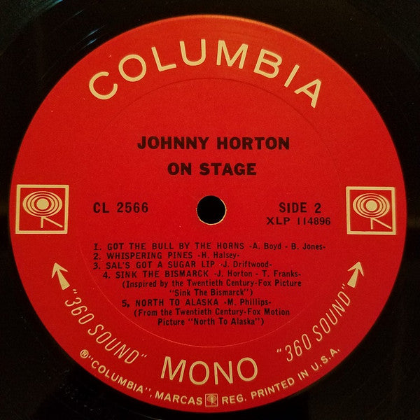 Horton, Johnny - Johnny Horton On Stage (VG) (Vinyl LP)