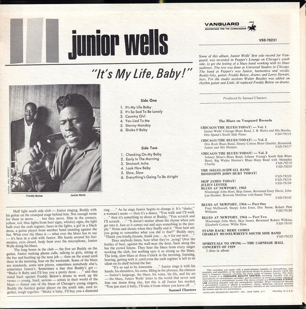 Wells, Junior - It's My Life, Baby (VG+) (Vinyl LP)
