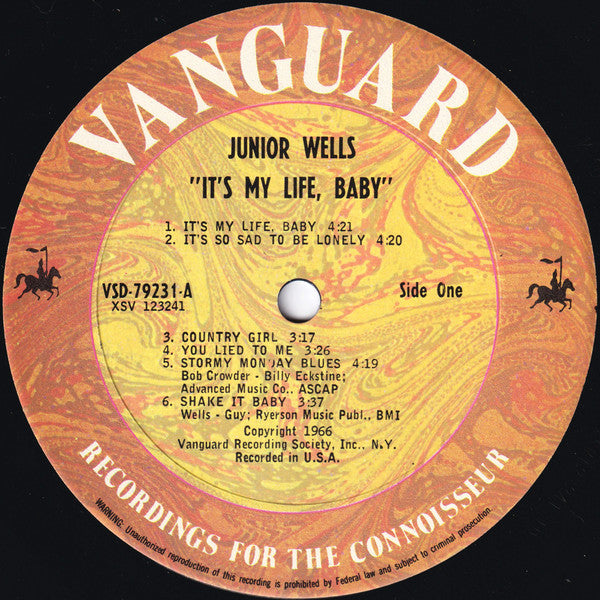 Wells, Junior - It's My Life, Baby (VG+) (Vinyl LP)