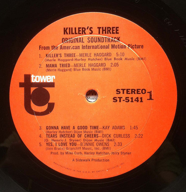 Killers Three - The Original Motion Picture Soundtrack (VG) (Vinyl LP)