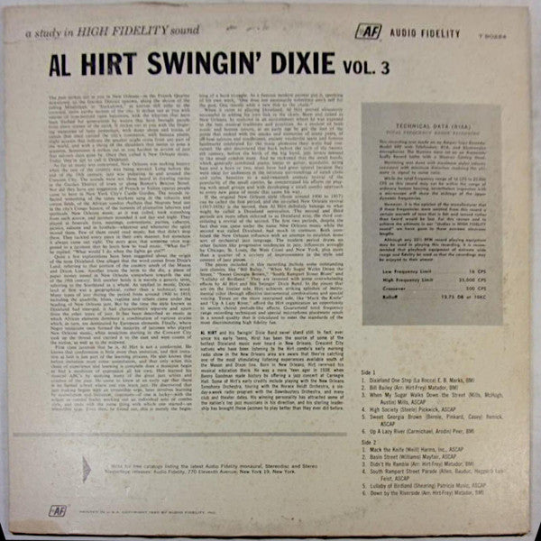Hirt, Al - Swingin' Dixie Volume 3 (VG+) (Vinyl LP)