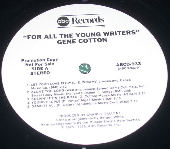 Cotton, Gene - For All The Young Writers (VG+) (Vinyl LP)