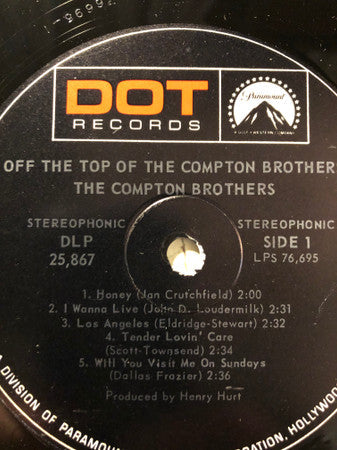 Compton Brothers - Off The Top Of The Compton Brothers (VG+) (Vinyl LP)