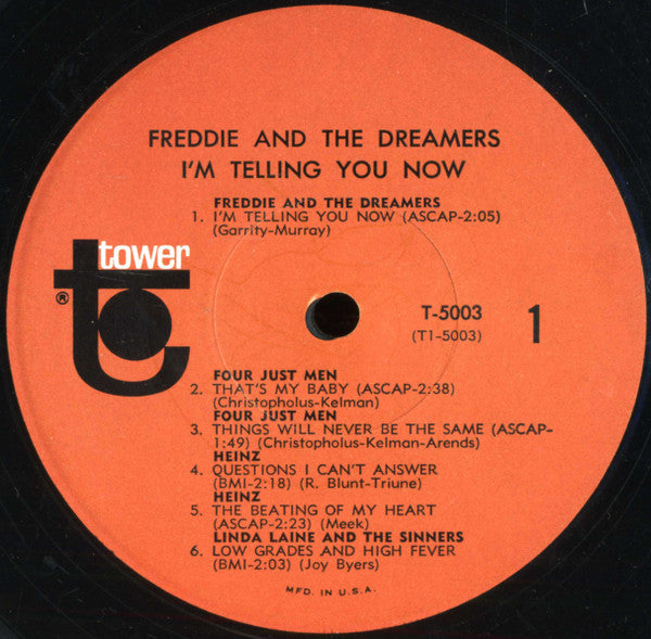Freddie & The Dreamers - I'm Telling You Now - Dance The "Freddie" To Freddie & The Dreamers And Other Great English Stars (M) (Vinyl LP)