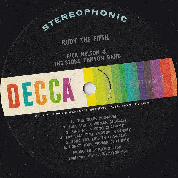 Nelson, Rick & The Stone Canyon Band - Rudy The Fifth (VG) (Vinyl LP)