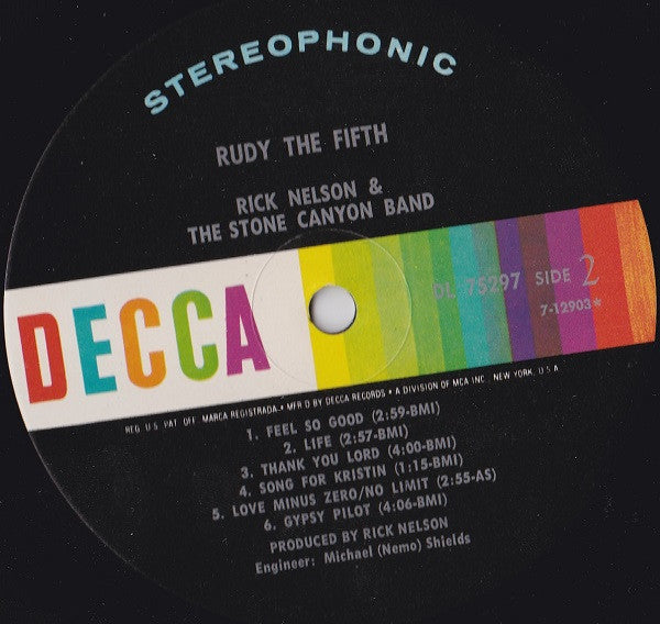 Nelson, Rick & The Stone Canyon Band - Rudy The Fifth (VG) (Vinyl LP)