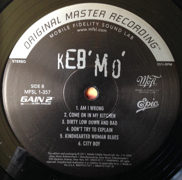 Keb' Mo' - Keb' Mo' (Vinyl, VG+) (Vinyl LP)