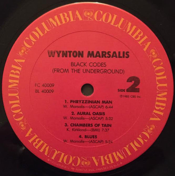 Marsalis, Wynton - Black Codes (From The Underground) (Vinyl, VG+) (Vinyl LP)