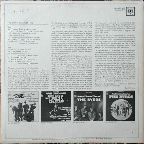 Byrds - The Byrds' Greatest Hits (Vinyl, VG) (Vinyl LP)