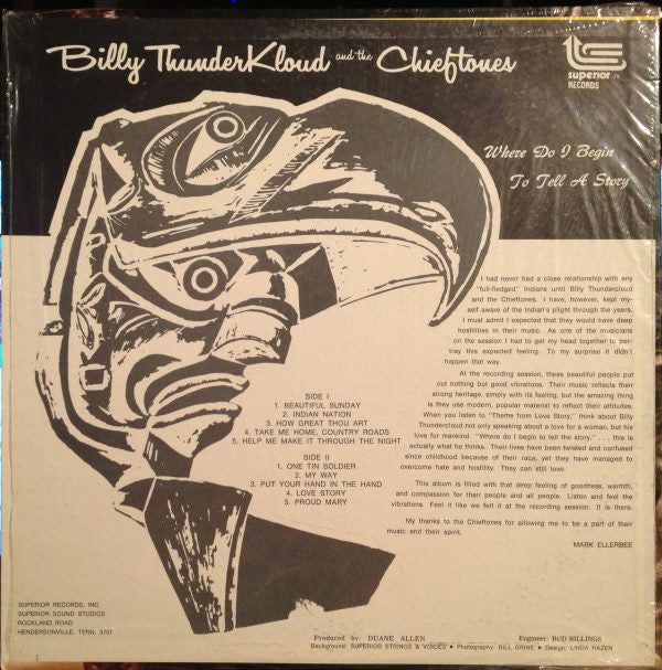 Thunderkloud, Billy And The Chieftones - Where Do I Begin To Tell A Story (VG+) (Vinyl LP)