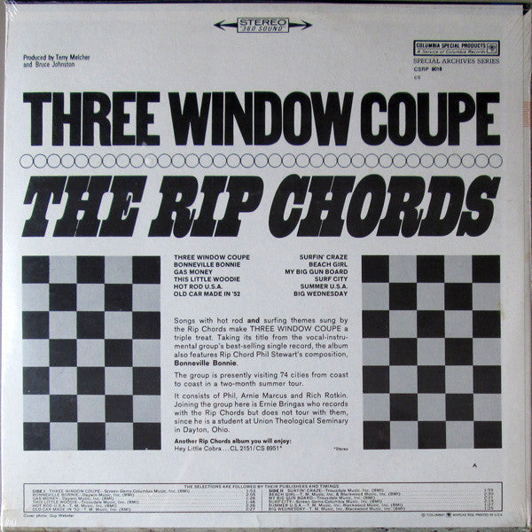 Rip Chords - Three Window Coupe (G+) (Vinyl LP)