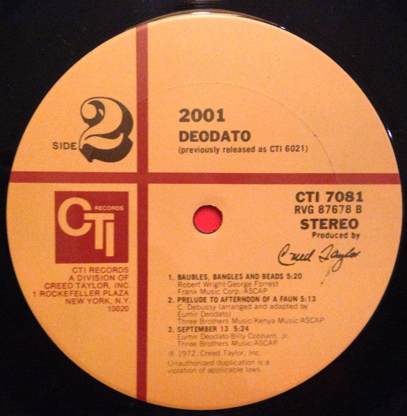Deodato - 2001 (VG+) (Vinyl LP)