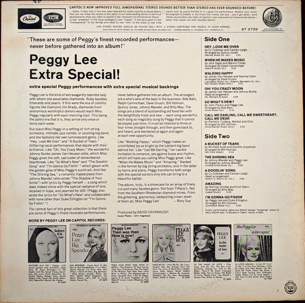 Lee, Peggy - Extra Special! (VG) (Vinyl LP)