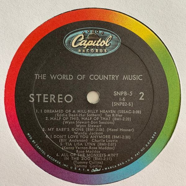 Various - The World Of Country Music (Vinyl, VG+) (Vinyl LP)