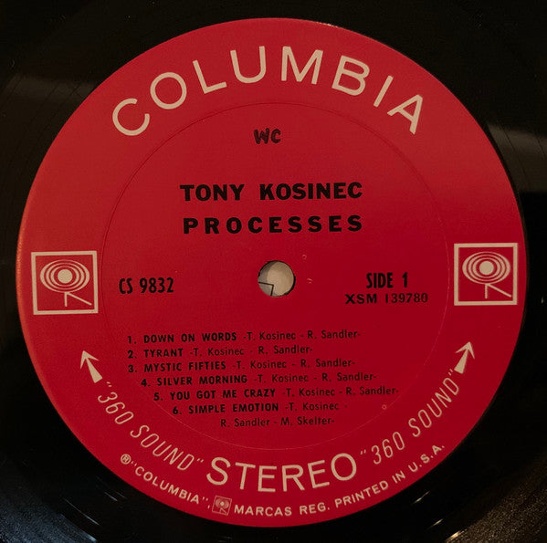Tony Kosinec, Tony - Processes (VG+) (Vinyl LP)