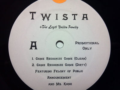 Twista + The Legit Ballin Family - Game Recognize Game / Break'Em Up (Vinyl, VG+) (Vinyl LP)