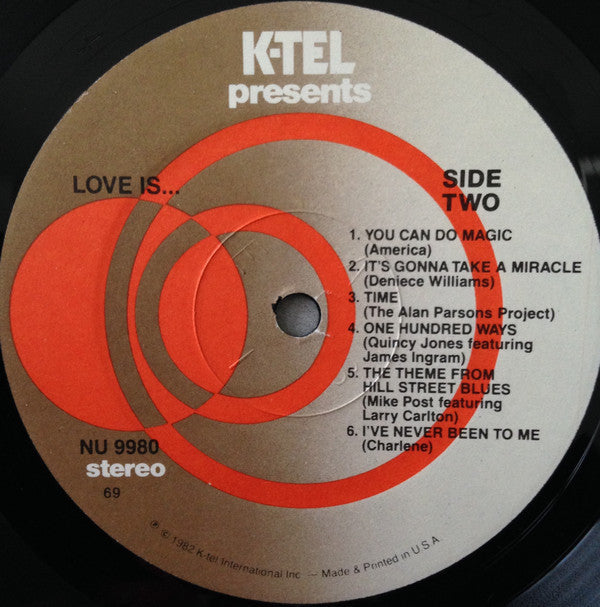 Various - Love Is... The Best Of Today's Great Love Songs (VG+) (Vinyl LP)