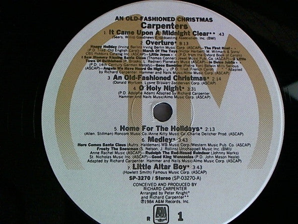 Carpenters - An Old-Fashioned Christmas (Vinyl, VG+) (Vinyl LP)