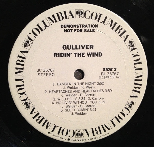 Gulliver  - Ridin' The Wind (VG) (Vinyl LP)