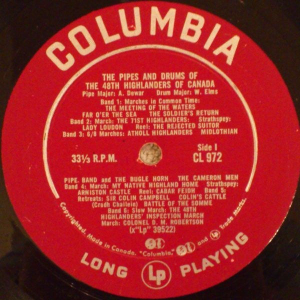 48th Highlanders Of Canada - Pipes And Drums Of (VG+) (Vinyl LP)