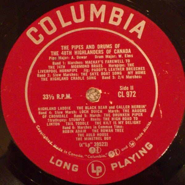 48th Highlanders Of Canada - Pipes And Drums Of (VG+) (Vinyl LP)