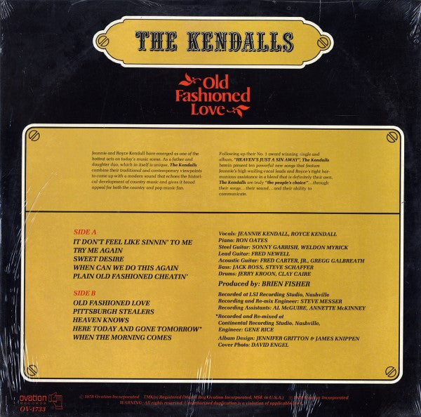 Kendalls - Old Fashioned Love (Vinyl, VG+) (Vinyl LP)