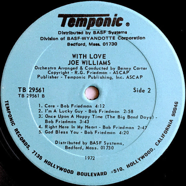 Williams, Joe - With Love (VG) (Vinyl LP)