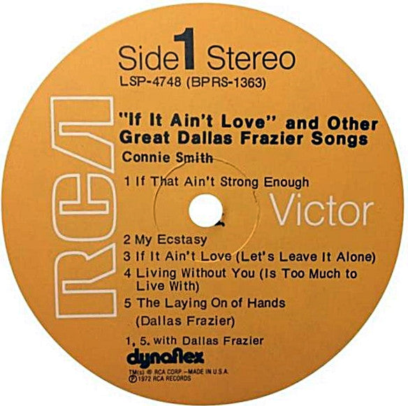 Smith, Connie - If It Ain't Love And Other Great Dallas Frazier Songs (VG+) (Vinyl LP)