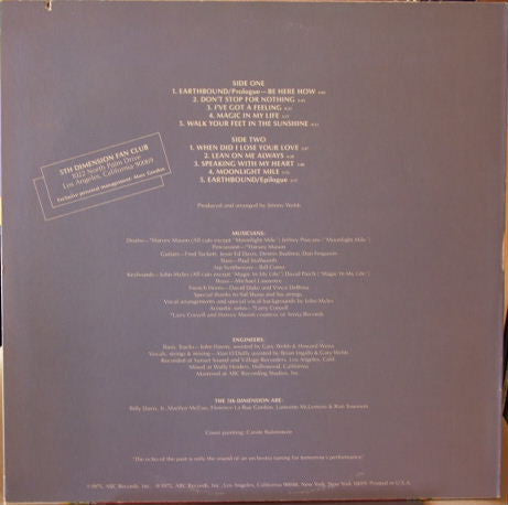 5th Dimension - Earthbound (VG) (Vinyl LP)